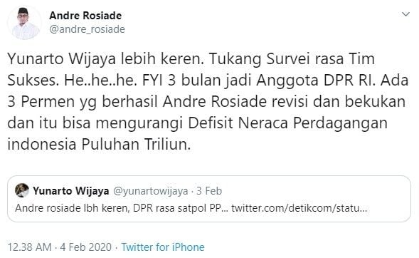 Andre Rosiade disindir 'DPR rasa Satpol PP' (Twitter)