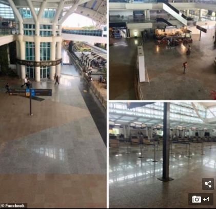 Foto diduga bandara Ngurah Rai.(Facebook via Daily Mail)