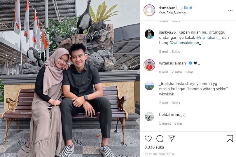 Bergabungnya Witan Sulaeman ke klub Serbia membuat pacarnya bernama Risma Hani galau. (Instagram/rismahani__)