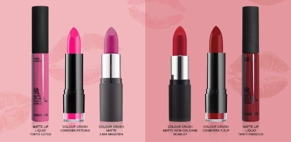 Lipstik Merah dan Pink yang Sesuai Skintone. (The Body Shop)