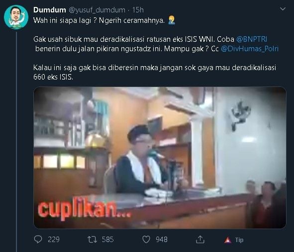 Indonesia disebut penganut paham komunis. (Twitter)