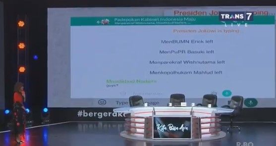 Isi percakapan WAG para menteri terbongkar (Twitter/trans7)