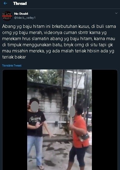 Video diduga penyandang disabilitas dibully. (Twitter/@black_valley1)