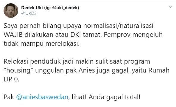 PSI sebut Anies telah gagal total memimpin Jakarta (Twitter/uki23)