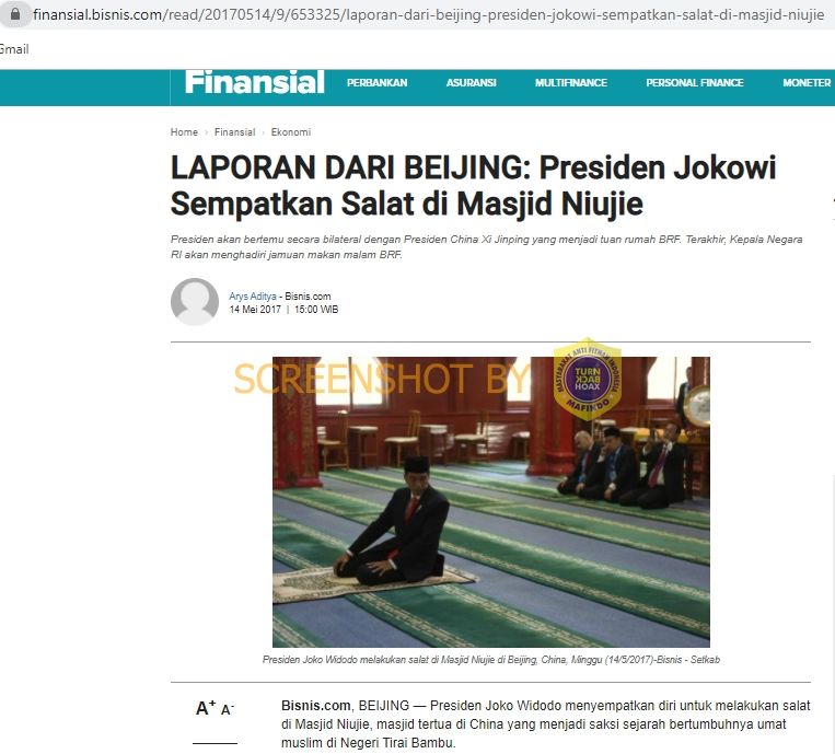 CEK FAKTA: Jokowi Ucapkan Salam Pancasila saat Salat? (turnbackhoax.id)