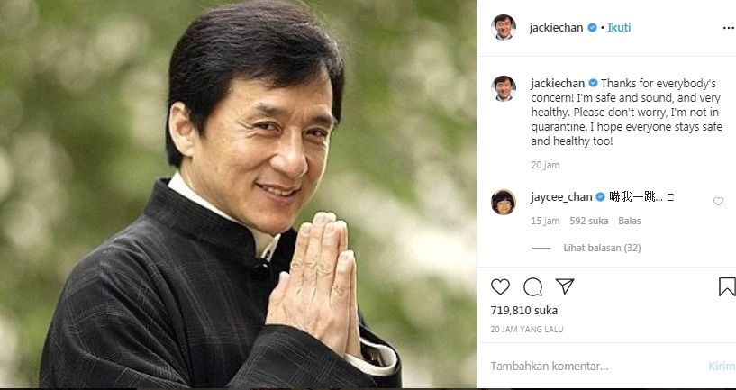 Jackie Chan [Instagram/@jackiechan]