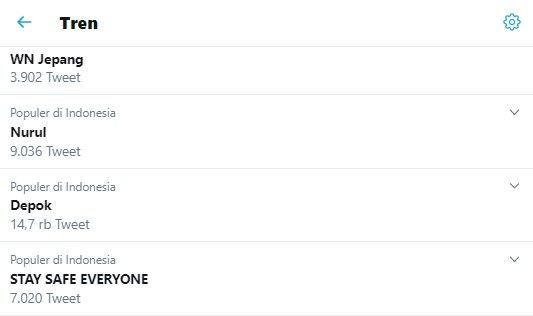 Warga Depok positif corona, topik Depok jadi trending topic (Twitter)