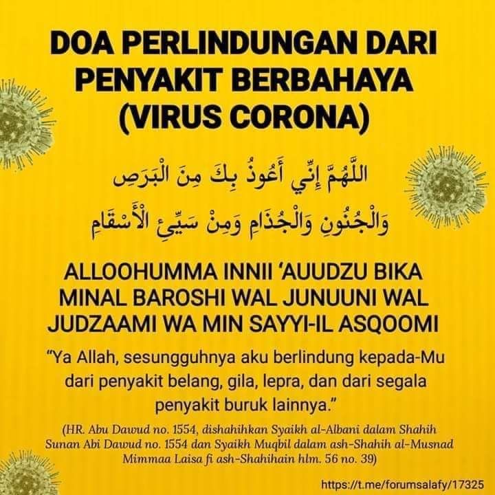 Indonesia Positif Corona Covid19, Baca Doa Ini Untuk