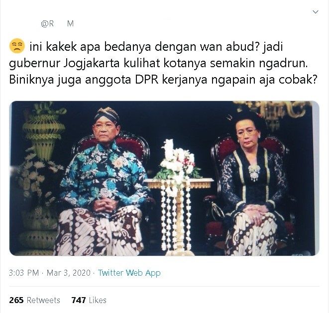 Kepemimpinan dan keluarga Sultan HB X dikritik keras - (Twitter)