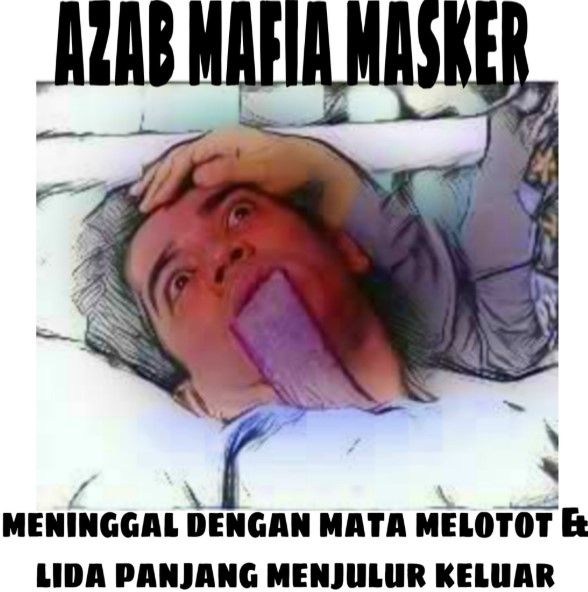 Meme Azab Penimbun Masker. (Twitter)