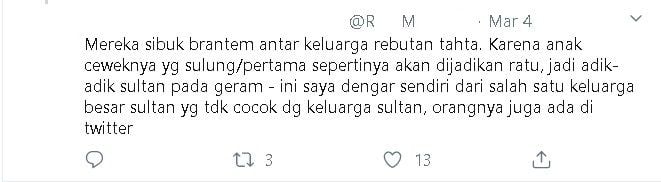 Kepemimpinan dan keluarga Sultan HB X dikritik keras - (Twitter)