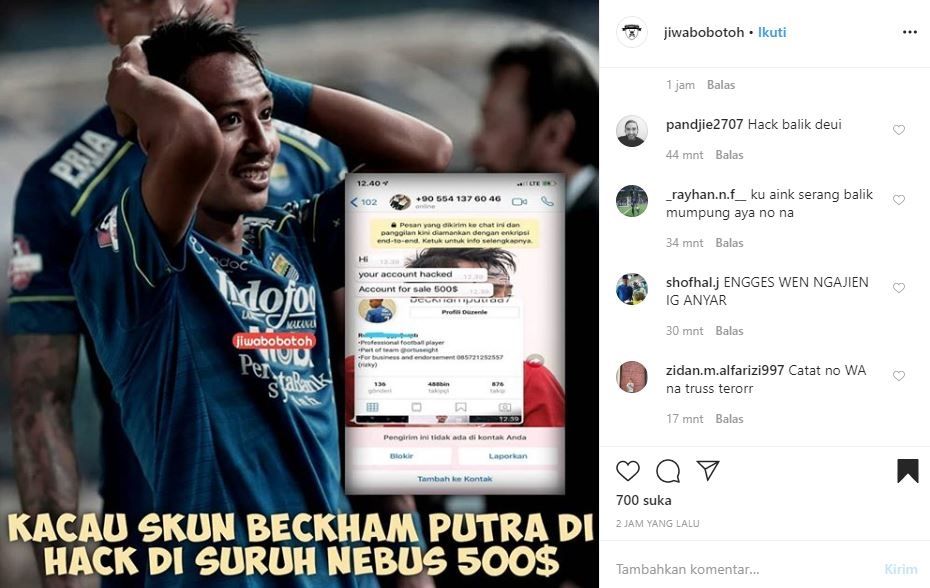 Instagram Beckham Putra Dibajak, Hacker Minta Tebusan ... - 930 x 588 jpeg 80kB