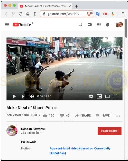 Polisi India disebut menembak muslim di tempat. (turnbackhoax.id)