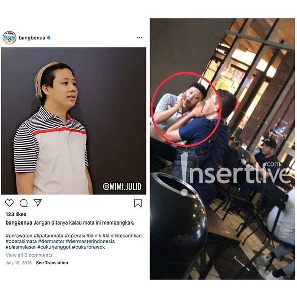 Foto diduga Pablo Benua tengah asyik nongkrong di sebuah kafe menjadi viral. [Instagram]