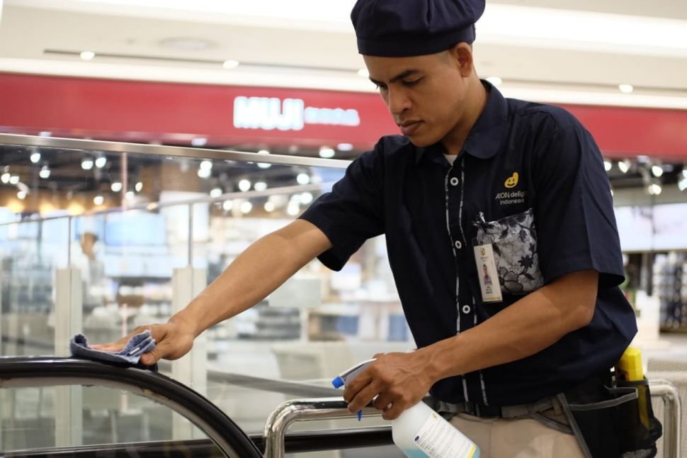 Pencegahan penyebaran virus corona di mal (Dok. Aeon Mall)