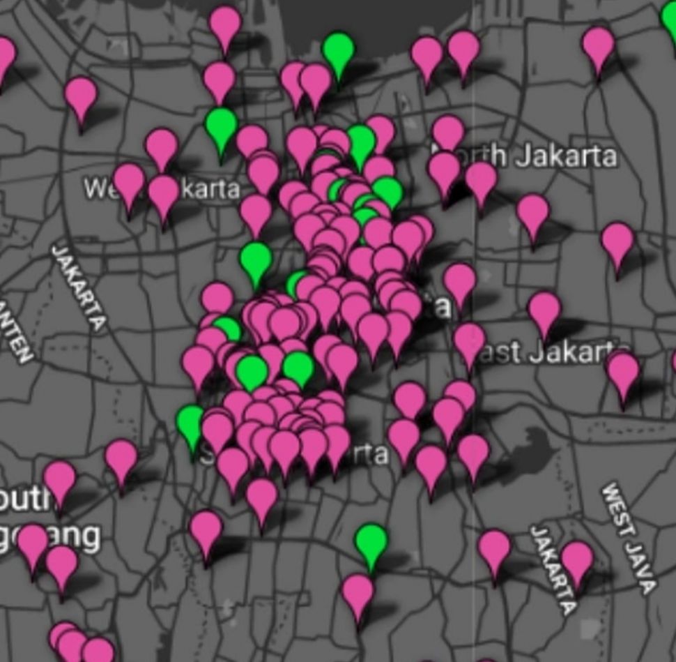 Titik Pelecehan Seksual di Jakarta. (Instagram @hollaback_jkt)