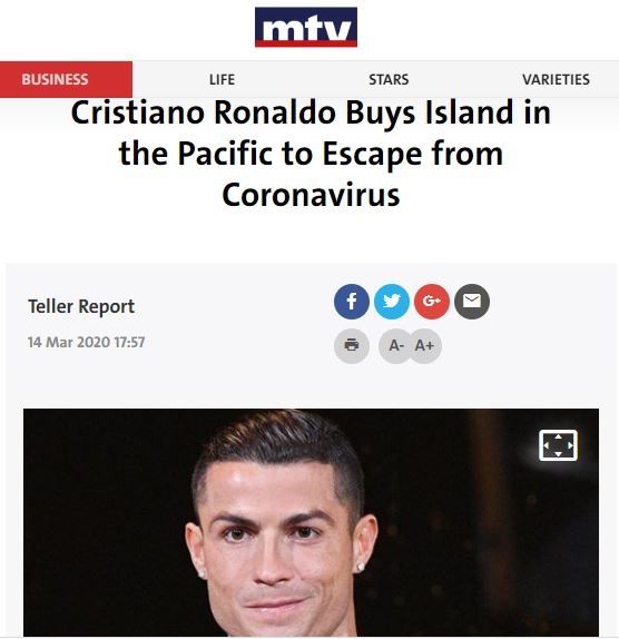 Cristiano Ronaldo dilaporkan membeli sebuah pulau di wilayah Pasifik. (MTV.com.lb).