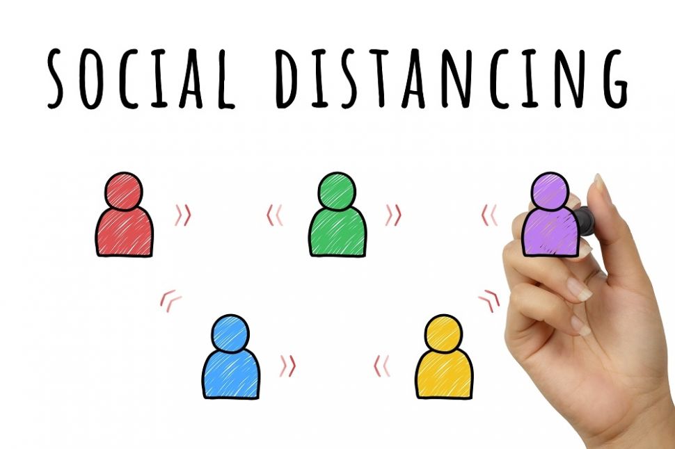 Ilustrasi Social Distance, Social Distancing. [Shutterstock]
