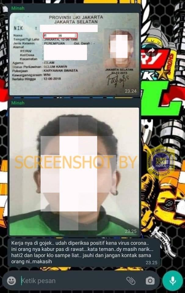 Cek Fakta: pasien suspect corona yang kabur adalah driver ojol? (turnbackhoax.id)