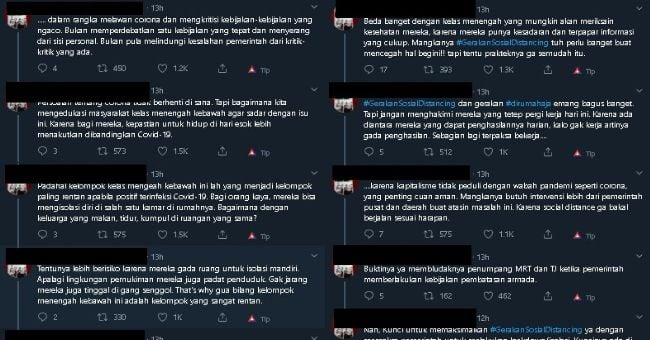 Curhat pasien suspect corona. (Twitter)