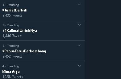 Bima Arya trending topic Twitter. (Twitter)