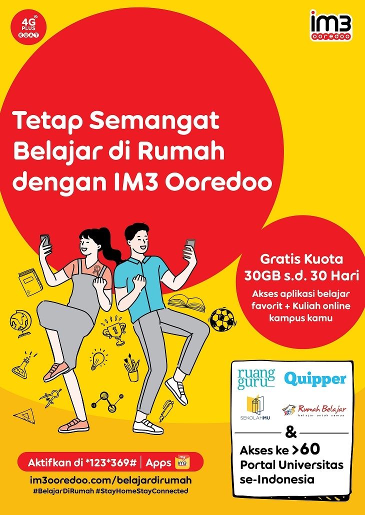 Indosat Ooreedoo tentang belajar di rumah [Indosat Ooredoo].