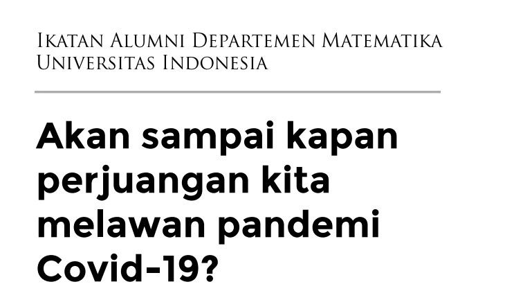 Perhitungan matematis kapan corona berakhir (instagram/ilunimathui)