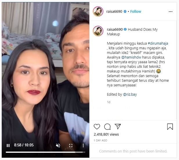 Hamish Daud Dandani Raisa (instagram.com/raisa6690)