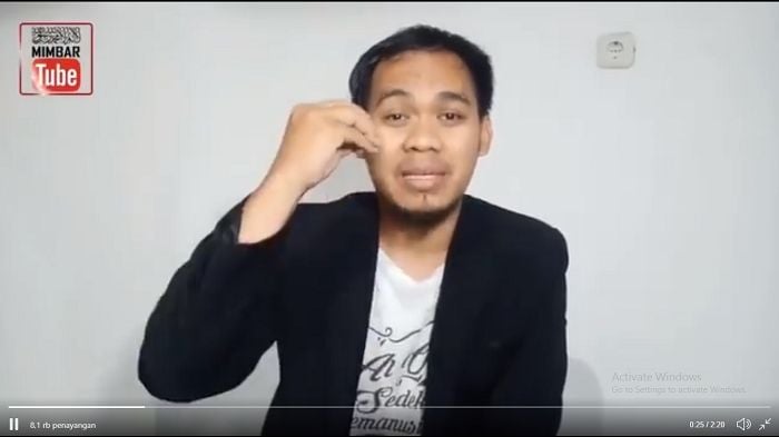 Bidik layar video Ali Baharsyah pemilik  akun Twitter @alibaharsyah007. (isitimewa).