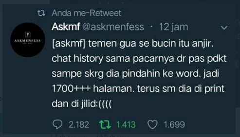 Unggahan warganet tentang pria bucin. (Twitter/@subtanyar)