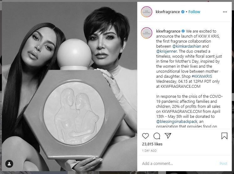 KKW Fragrance Rilis Parfum Hari Ibu (instagram.com/kkwfragrance)