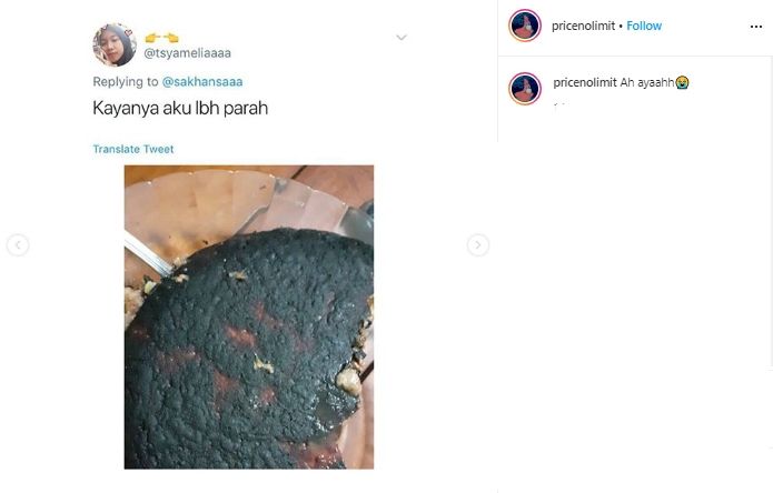 Kompilasi Pie Susu Teflon Berakhir Ambyar. (instagram.com/pricenolimit)