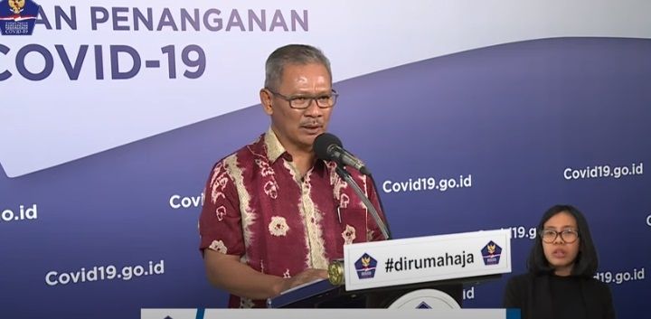 Juru Bicara Pemerintah untuk Penanganan Covid-19 Achmad Yurianto. (Capture Youtube BNPB Indonesia)