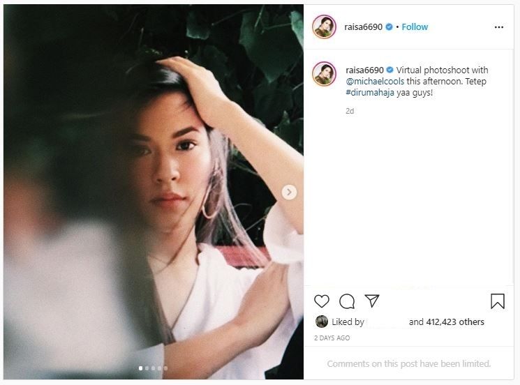 Raisa Lakukan Pemotretan Virtual (instagram.com/raisa6690)