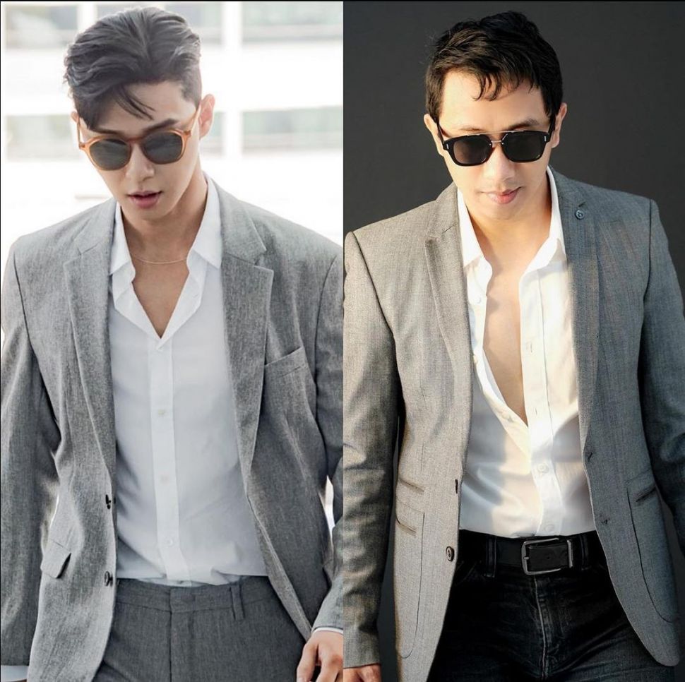 Adu Gaya Raden Rauf vs Park Seo Joon Aktor Itaewon Class, Ganteng Mana? (Instagram/Radenrauf)