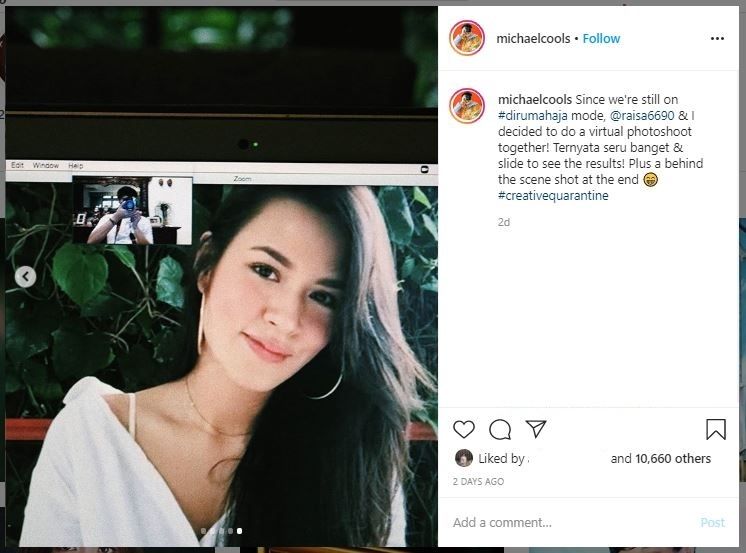 Raisa Lakukan Pemotretan Virtual (instagram.com/michaelcools)