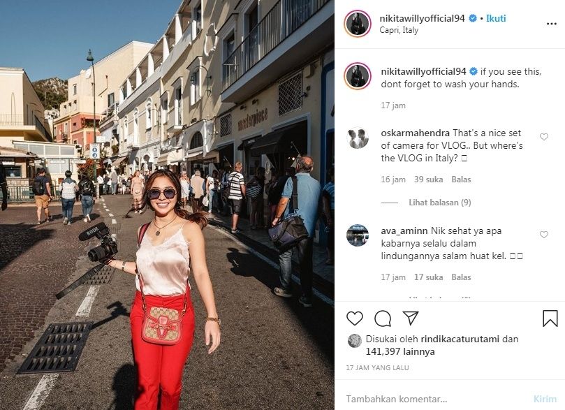 Nikita Willy ingatkan netizen untuk rajin mencuci tangan dengan cara yang unik [Instagram/@nikitawillyofficial94]