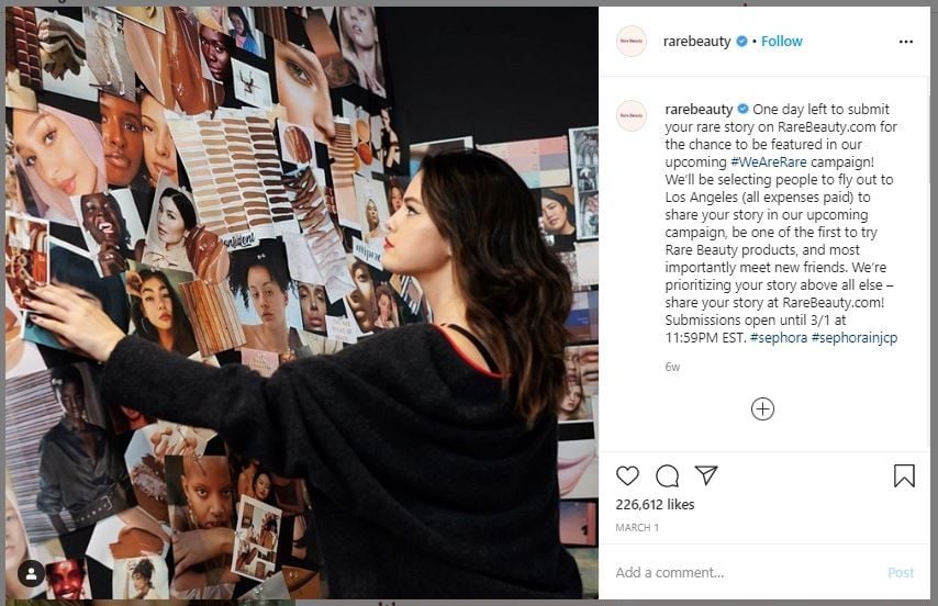 Selena Gomez Rilis Line Makeup (instagram.com/rarebeauty)