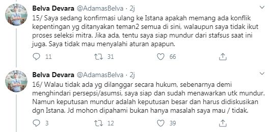 Stafsus sekaligus pendiri Ruangguru siap mundur dari jabatannya (Twitter/adamasbelva)