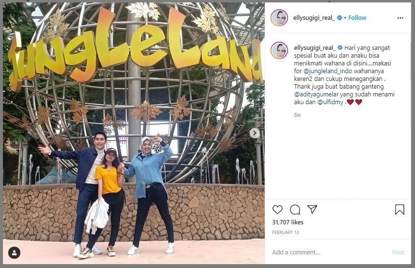 Momen Elly Sugigi dan Kekasih Sebelum Putus (instagram.com/ellysugigi_real_)