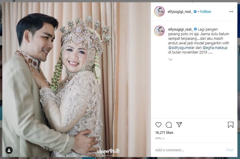 Momen Elly Sugigi dan Kekasih Sebelum Putus (instagram.com/ellysugigi_real_)