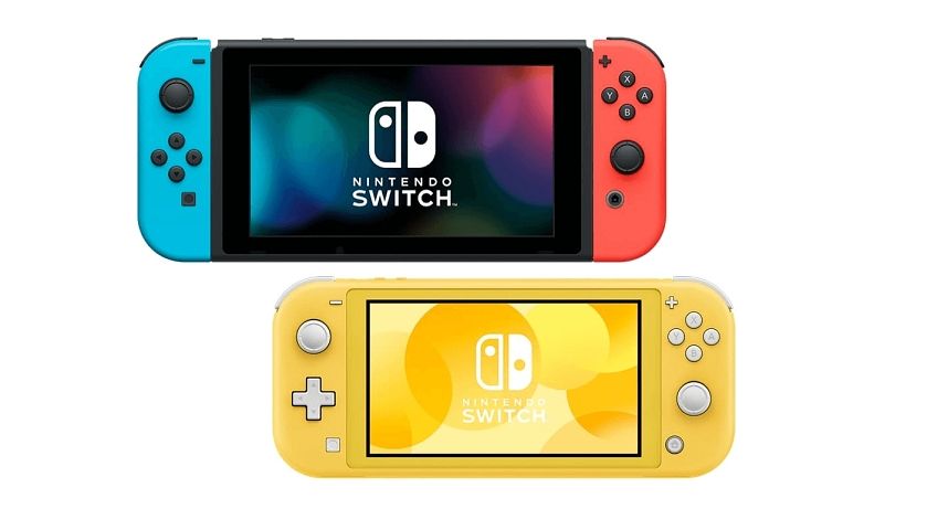 Nintendo Switch (atas) dan Nintendo Switch Lite (bawah). [Nintendo]