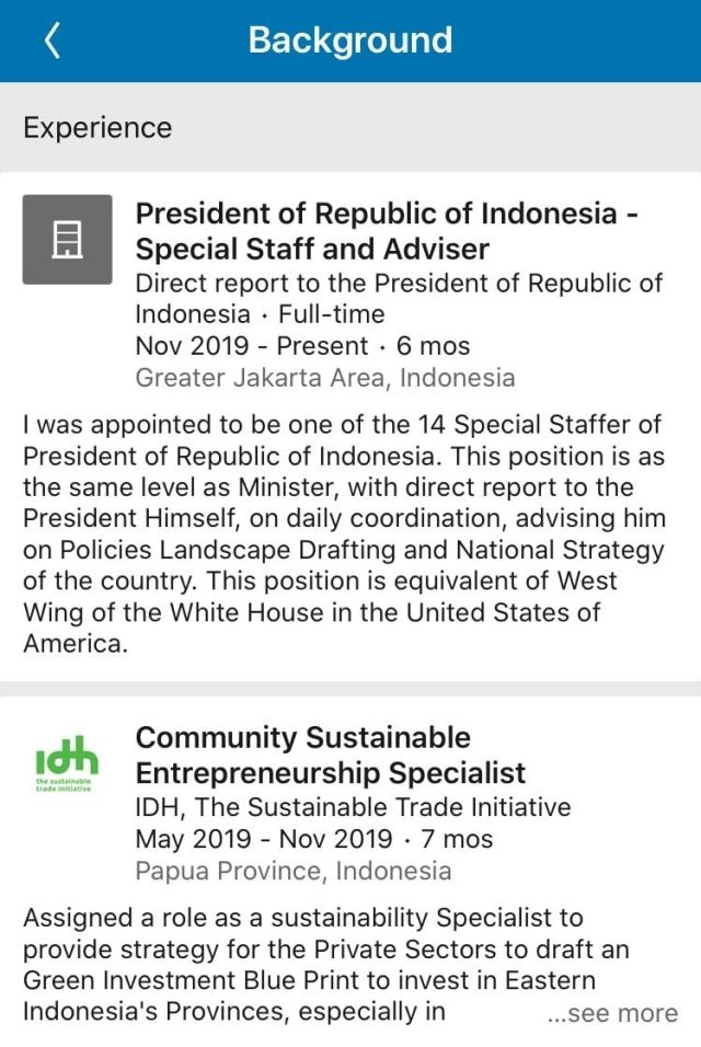 Biodata Staf Khusus Presiden Billy Mambrasar klaim jabatanya setara menteri (ist)