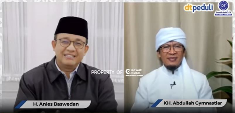 Anies Baswedan dan Aa Gym.(Youtube Daarut Tauhid)