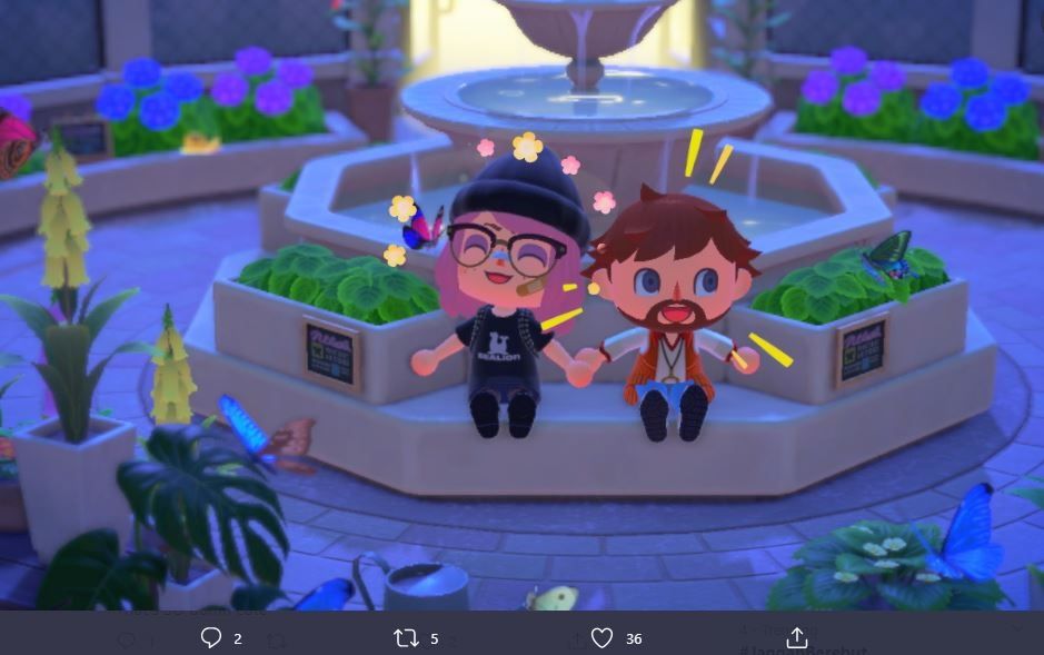 Pasangan ini melanjutkan kencan Tinder mereka menuju game Animal Crossing. (Twitter/ starheavenly)