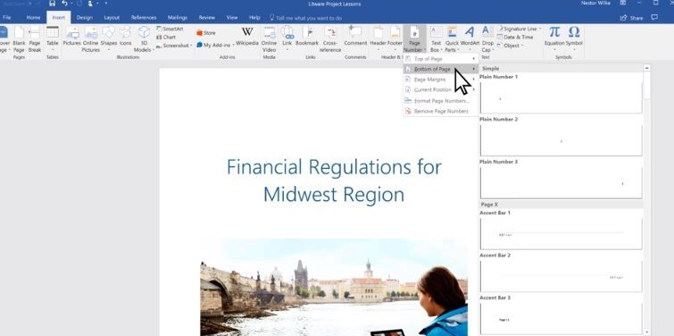 Cara memberikan halaman pada microsoft word