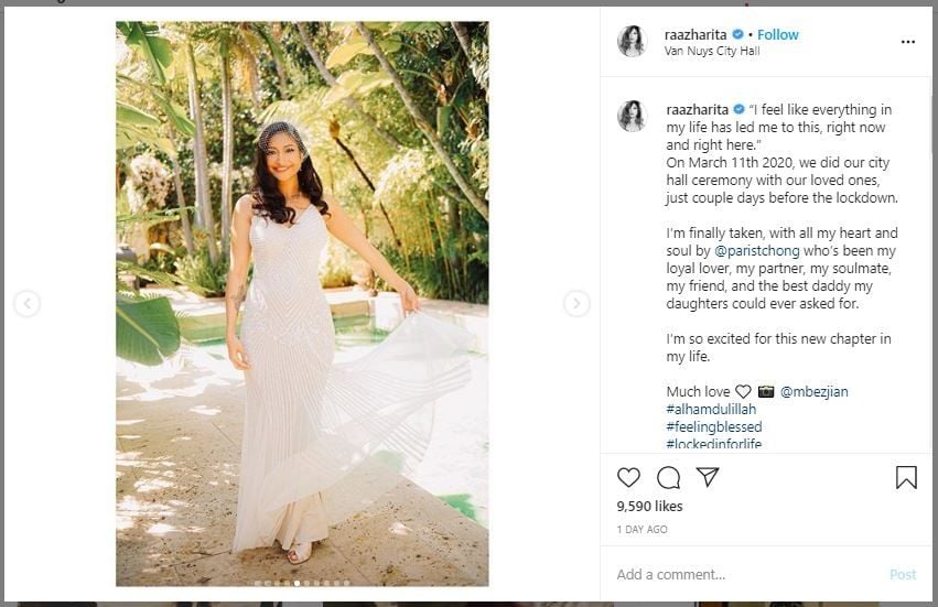 Rahma Azhari dalam Balutan Gaun Pengantin (instagram.com/raazharita)