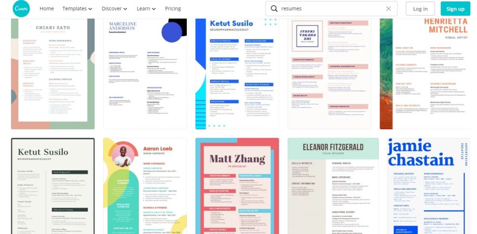 Cara membuat CV di Canva. (Canva)