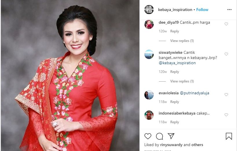 Kebaya Encim. (Dok: Instagram/Kebaya_Inspiration)