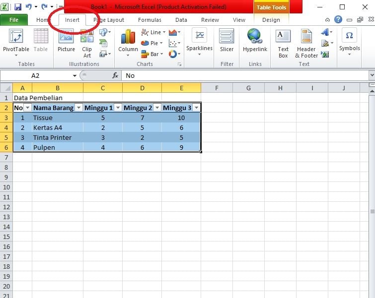 Cara membuat grafik di Excel. (Suara.com)